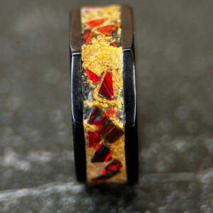 Golden Fire (Black Ceramic Ring)