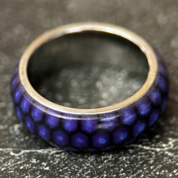 Wisteria Purple Honey Comb Ring