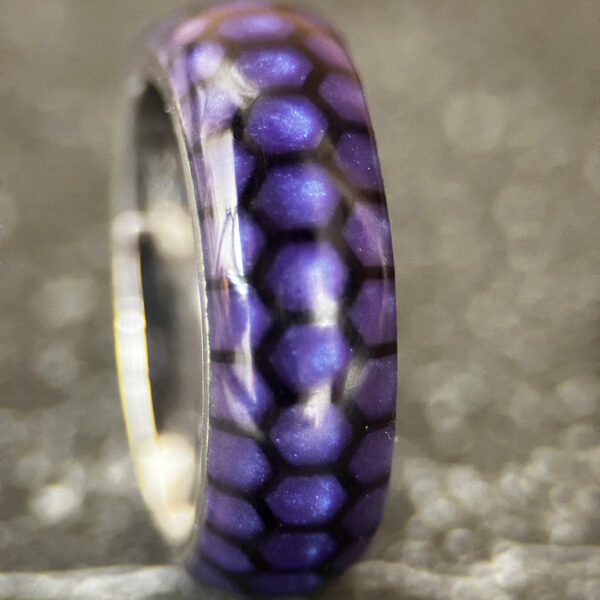 Wisteria Purple Honey Comb Ring