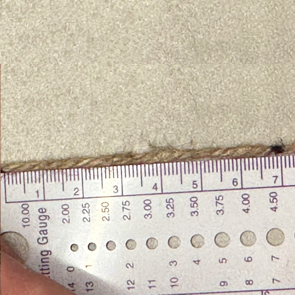 Use a ruler with millimeter markings to get the circumference of your finger.