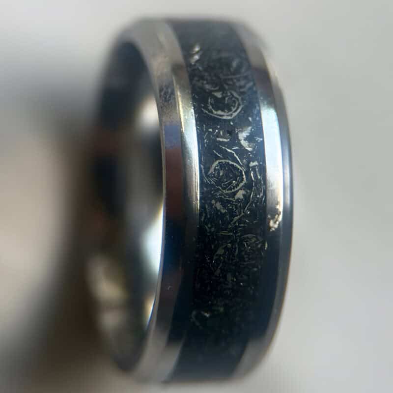 Mens Wedding Meteorite Ring - Image 2