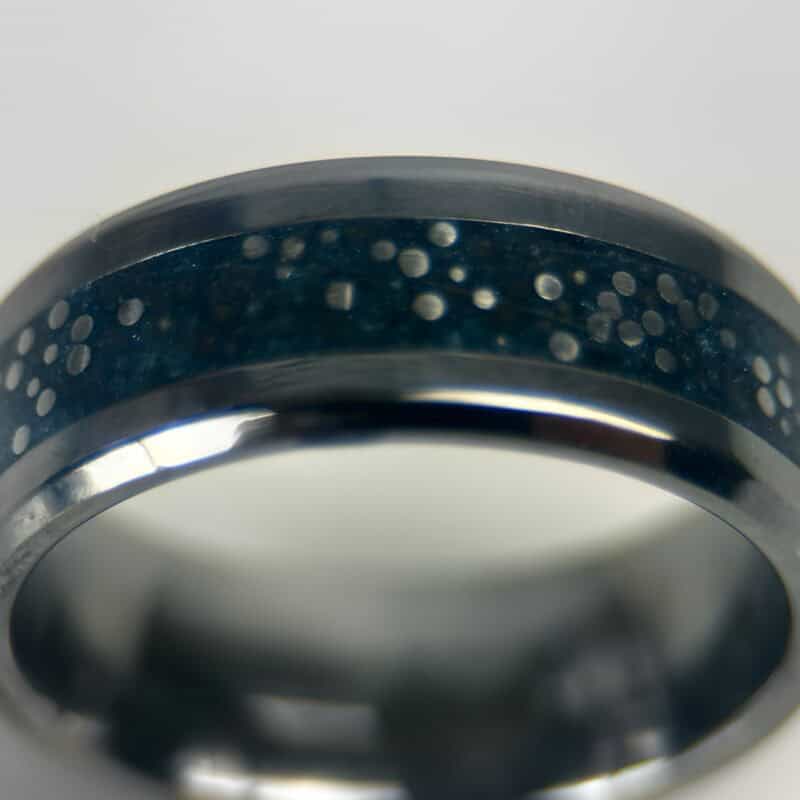 Dragon scale ring in blue.