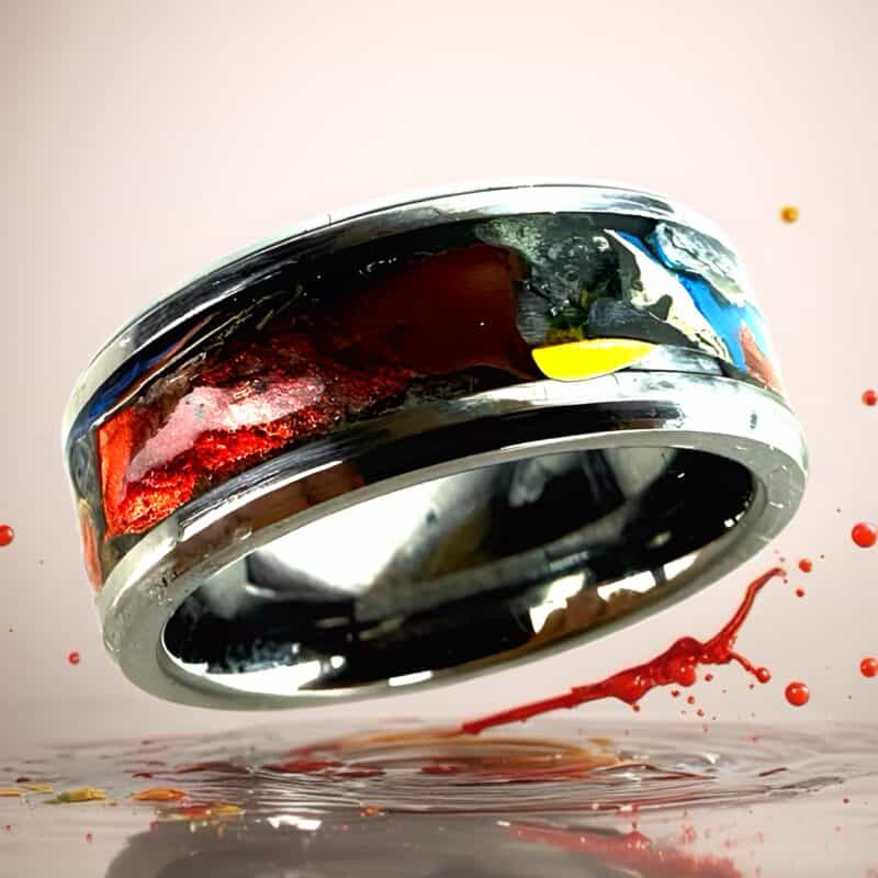 Paint ring with a tungsten comfort core.
