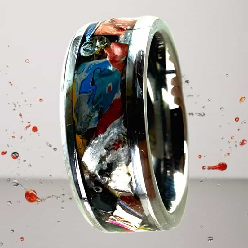 Paint ring with a tungsten comfort core.