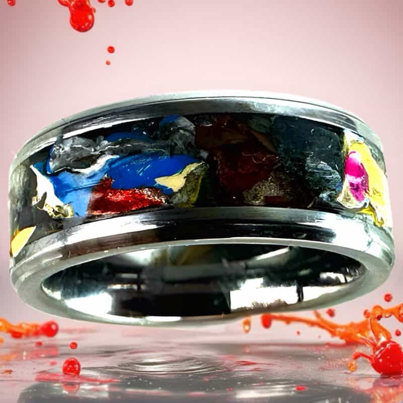 Paint ring with a tungsten comfort core.