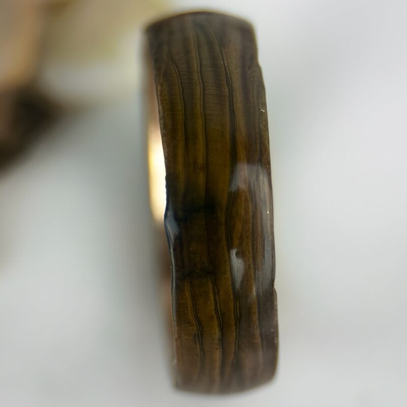 Driftwood ring with copper core.