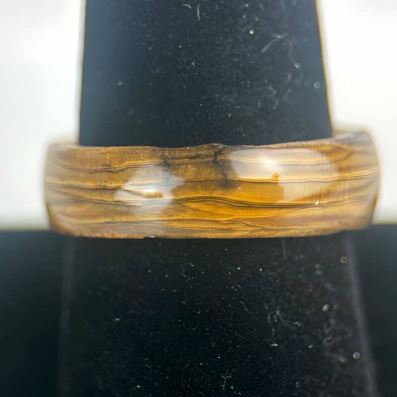 Driftwood copper ring on ring stand.