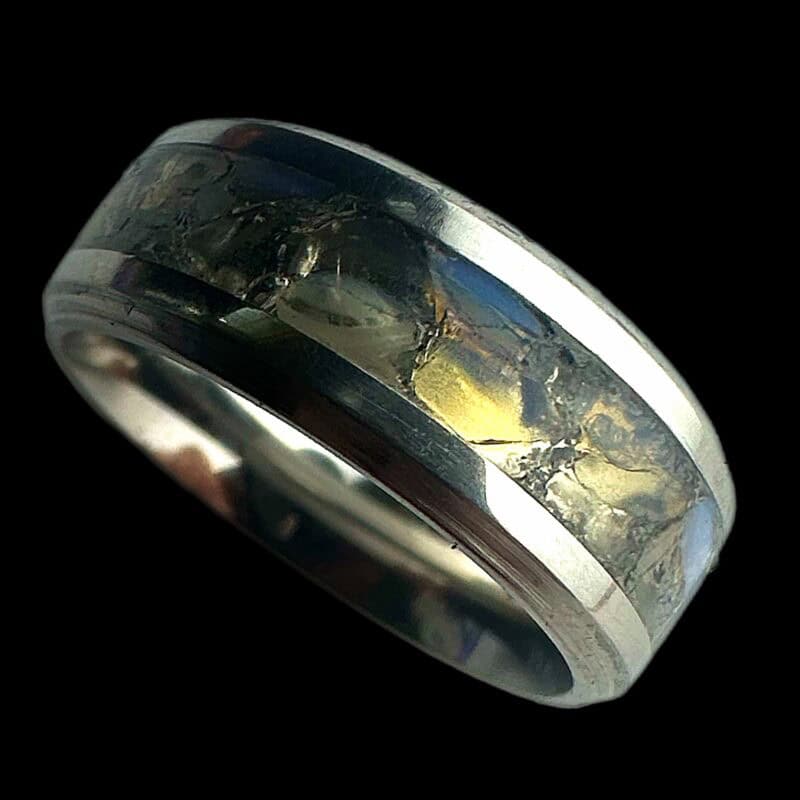 Opalite ring on a neutral background, available in several US sizes.