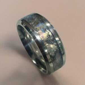 Opalite ring on a neutral background.